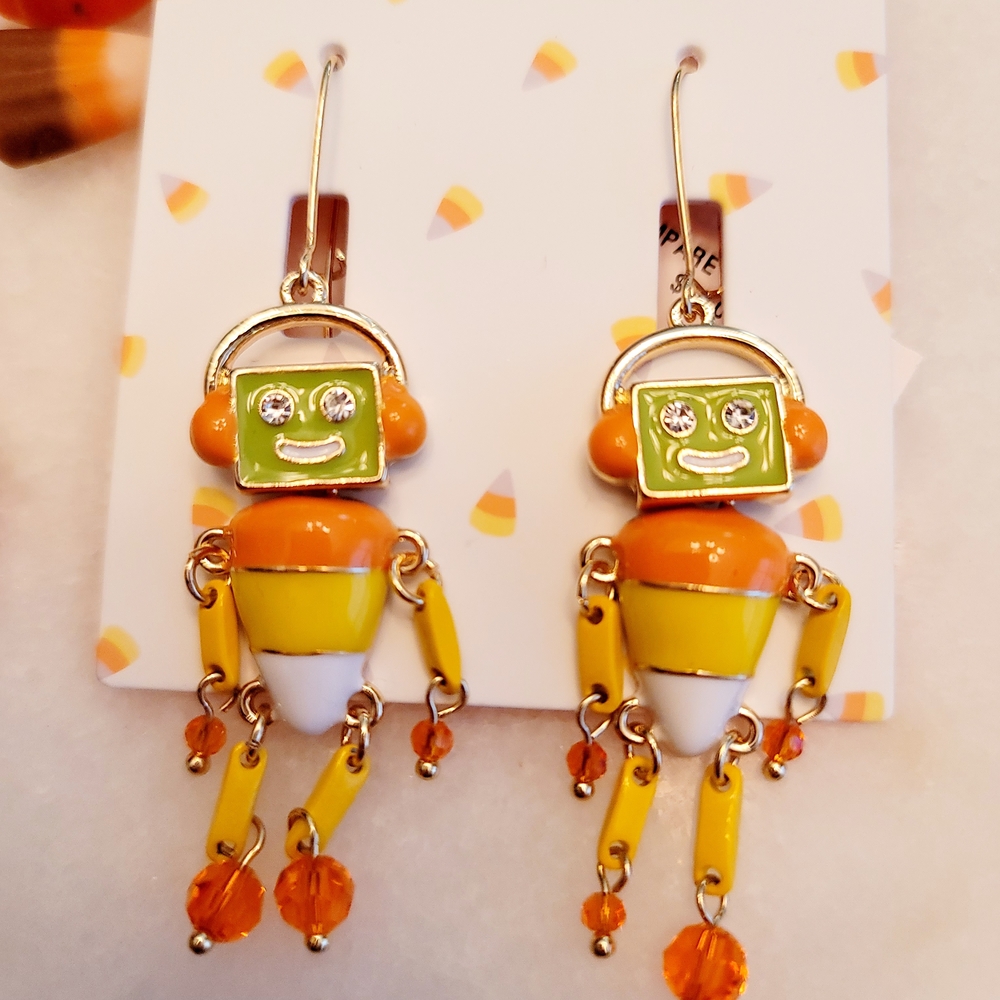 Colorful Robot Earrings
